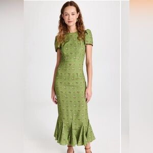 RHODE Lulani Dress, Green, Size 2